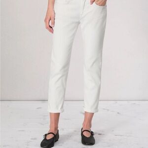 rag & bone White Ankle Cropped Jeans